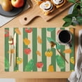 thumbnail image 2 of Placemat Set of 4 Tomato Carrot Placemats for Dining Table Hand Drawn Vegetable Strips Washable Table Mats for Kitchen and Party Decor Indoor & Outdoor Use, 2 of 8