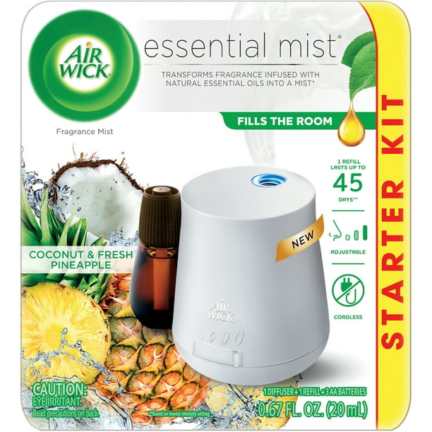 Air Wick Essential Mist Starter Kit (Diffuser + Refill), Coconut and