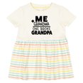 thumbnail image 3 of Inktastic Me Plus Grandma Equals One Broke Grandpa Girls Baby Dress, 3 of 5