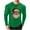A01-Green, variant on Jinhomg Big and Tall Graphic Tees Men Long Sleeve Cotton Shirts Crew Neck Cute Santa Claus T-Shirts Workout Xmas Holiday Pullover Tops