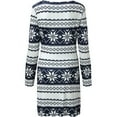 thumbnail image 3 of BLTIBY Christmas Sweatshirt Dress for Women 2024 Xmas Print Autumn Winter Round Neck Casual Soft Long Sleeve Fashion Pullover Dresses Outfit Trendy White M, 3 of 6