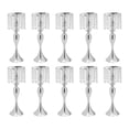 thumbnail image 5 of Silver High-quality 10* Crystal Flower Vase Stand Wedding Centerpieces for Dining Room, 5 of 24