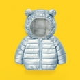 thumbnail image 3 of LNMQLPDBS Quilted Jacket Baby Snowsuit 0-3 Months Bear Hoodie with Ears Boys Sherpa Hoodies 3t Clothes Girls 24 Month Boy Clothes Winter Fall Clothes, Blue 5-6 Years, 3 of 3