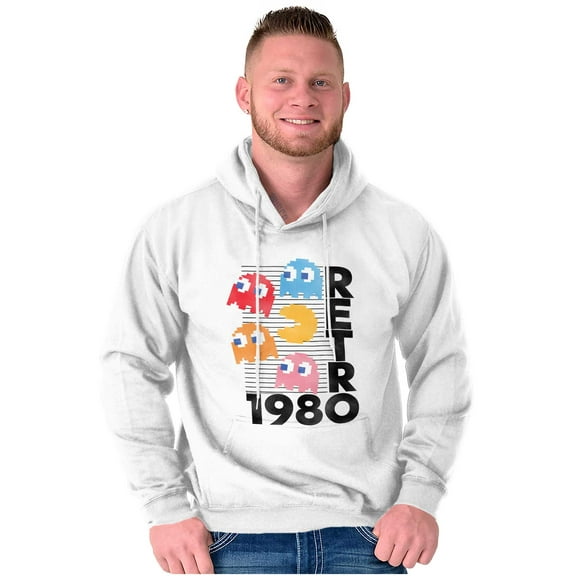 Retro PACMAN Arcade Game Characters Hoodie Sweatshirt Women Men Brisco Brands M