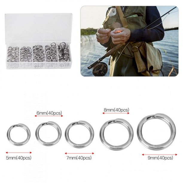 Stainless Steel Fishing Double Split Ring,Fishing Stainless Steel Double  Plastic Case Set Fishing Double Split Ring Double Split Ring Innovative