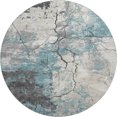 thumbnail image 2 of Addison Rugs Mayfield Premium Machine Washable Transitional Abstract Teal Round Rug, 8' x 8', 2 of 8