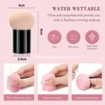 thumbnail image 3 of Makeup Sponges Mushroom Makeup Blending Sponges with Handles Cases Makeup Puffs for Foundation Creams and Powders - colour of skin, 3 of 6