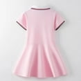 thumbnail image 4 of Robe d'Uniforme pour Filles Col Rabattu Style Anglais Enfants Manches Courtes Volants Robes Polo pour Adolescente Âge 5-15 Ans Vêtements, 4 of 6