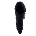 thumbnail image 5 of YDN Women Classic Tassel Fringes Cone High Heel Boots Mid Calf Booties Pointed Closed Toe Side Zipper Casual Shoes Size 8.5 Black, 5 of 5