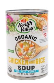 Health Valley Organic Soup - Chicken Rice No Salt Added - 15 oz.(Pack of  1)