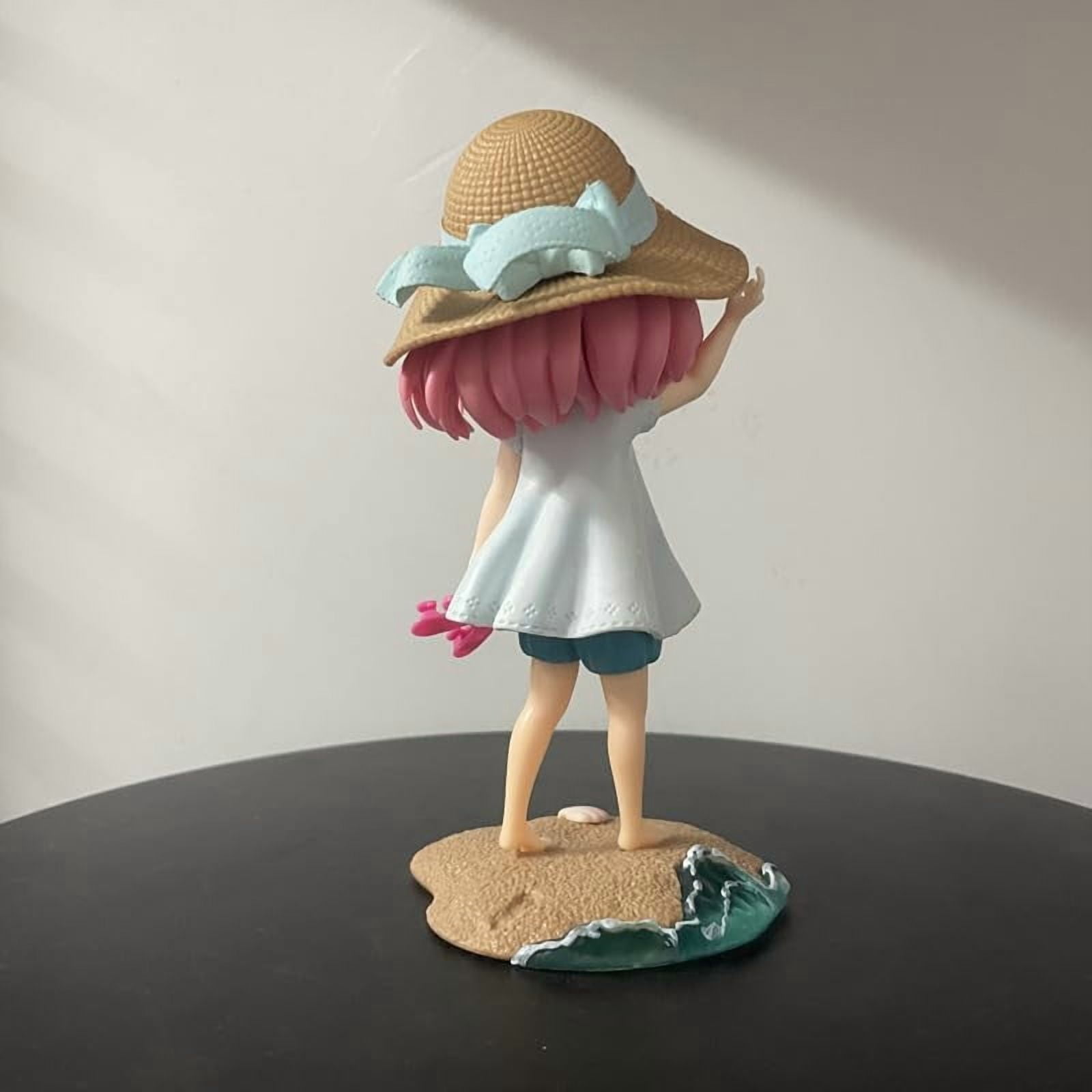 Newly Anya Figure Wearing A Hat Beach Anya Forger Action Figures Anime 18cm/7.1inch Character Collection Statue Model Desktop Decoration Ornament Gifts