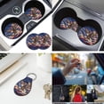 thumbnail image 3 of Jeiento 250th Anniversary Car Seat Covers Full Set 12pcs Car Accessories Auto Front and Rear Seat Covers with Steering Wheel Cover, Armrest Pads, Seat Belt Cover, Car Coasters, Eagle Keychain, 3 of 7