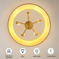 thumbnail image 6 of Modern Minimalist Chandelier Lighting 17.7'' Modern Cream Fabric Drum Shade 5-Light Fixture for Dining Room Kitchen Island, 6 of 12