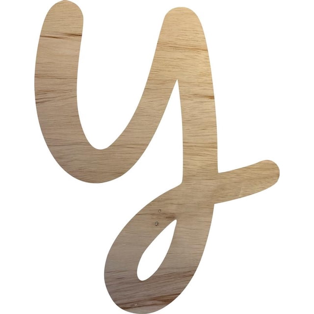 Unfinished Wooden Letter Y, Paintable 10'' Tall Wood Craft Letter, Wall Hanging Shape