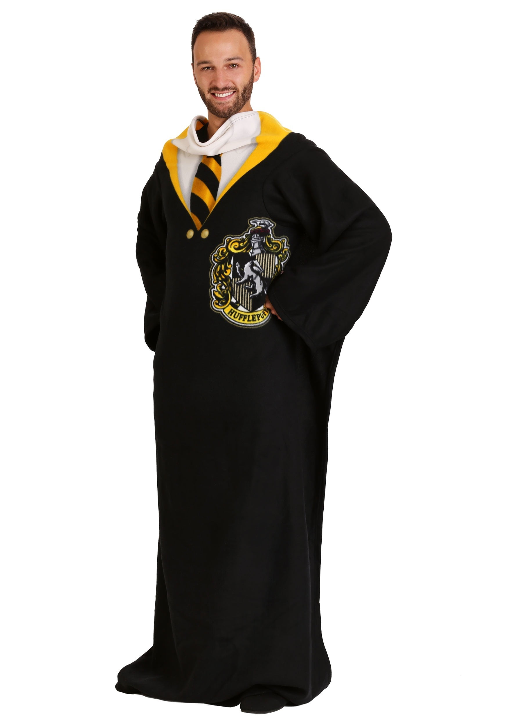 Multi Color Harry Potter Hogwarts Rules Adult Comfy Throw Blanket with Sleeves 48 x 71