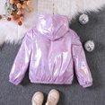 thumbnail image 4 of Gibobby Chamarra de invierno para niños y niñasAbrigo con capucha y cremallera a de viento de invierno para niñas, chaqueta de abrigo de felpa cálida par(Morado, 5-6 Años), 4 of 5