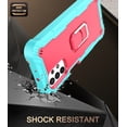 thumbnail image 3 of Case for Samsung A72 5G Case, Galaxy A72 Case, Allytech Slim Fit Rugged 3-Layer Shockproof Protection Hybrid Kickstand Phone Case Cover for Samsung Galaxy A72 5G[NOT for 4G], Green + Rose, 3 of 5