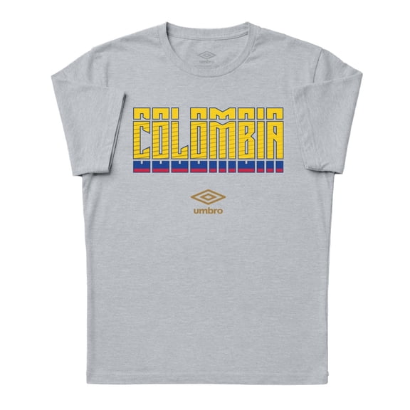 Umbro Men's Colombia Stacked Soccer T Shirt (Grey Heather, S-XXXL)