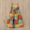 thumbnail image 5 of Fsqjgq Baby Girl Clothes Easter Outfit Girl Fashion Easter Dresses Orange Kids Girls African Dashiki 3D Digital Print Suspenders Princess Dress 130, 5 of 6
