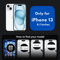 thumbnail image 4 of Entronix 3-in-1 Magnetic Matte Case Compatible with iPhone 13 with 2 Screen Protector, Purple, 4 of 7