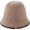 thumbnail image 3 of CoCopeaunts Wool Bucket Hat Women Autumn Winter Warm Fisherman Hats Vintage Solid Color Casual Simple Packable Bucket Hat Cap, 3 of 8