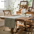 thumbnail image 1 of Gerring Nordic Jacquard Blue Table Runner Geometric Tassel Green Tea Table Flag Modern Elegant Table Runners For Dining Table, 1 of 7