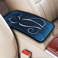 thumbnail image 2 of Bingfone Car Four-Season Universal Armrest Box Mat,Car Armrest Seat Cover Soft Leather Waterproof Armrest Cover Center Console Mat-Cat Sketch, 2 of 7