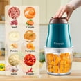 thumbnail image 3 of Máquina para hacer comida para bebés Vroyuir 600 ml con 10 cuchillas y 2 tazones de vidrio, 3 of 6