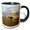 Black/White, variant on 3drose, Surfers on Chesterman Beach, Tofino, Vancouver Island, B.c., Canada, 11oz Two-tone Blue Mug