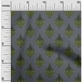 thumbnail image 1 of oneOone Cotton Cambric Fabric Leaves & Floral Block Printed Craft Fabric BTY 56 Inch Wide, 1 of 4