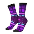thumbnail image 2 of Lsque Geometry Dash Printed Men's Crew Socks, Soft Durable Breathable Moisture-Wicking with Odor Control Cotton socks, 2 of 7