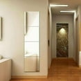 thumbnail image 1 of 4x 20cm Mirror Tile Wall Sticker Square Self Adhesive Room Decor Stick On Art, 1 of 5