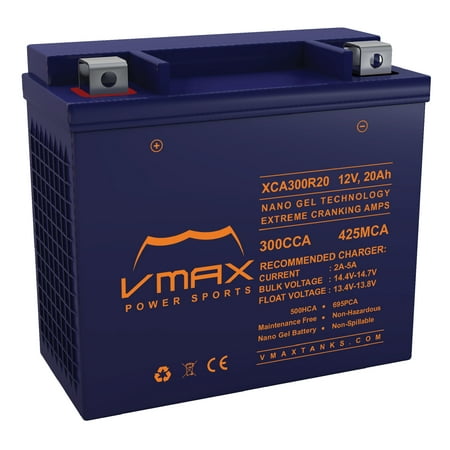 1983 Honda V65 Magna - VMAX XCA300R20 12V 20Ah Sealed Nano Gel Motorcycle Battery Upgrade for Honda VF1100C V65 Magna 1983-1986
