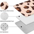 thumbnail image 5 of Beige and Brown Of Leopard Print Bathroom Rugs Sets 3 Piece,Toilet Cover Set,Absorbent Non Slip Bathroom Mats Sets with U-Shaped Contour Rug Toilet Rug Set, 5 of 5