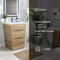 thumbnail image 7 of Eviva Victoria 25" White Oak Modern Bathroom Vanity with White Integrated Acrylic Sink, 7 of 7