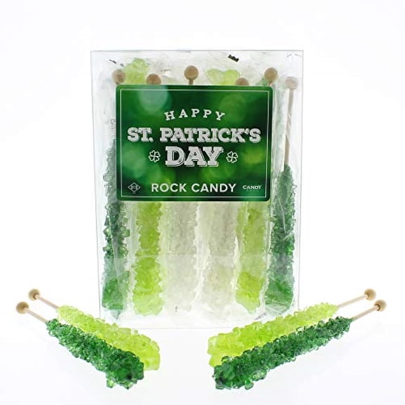 Candy Envy St. Paddy's Day Rock Candy, 3 Flavors, 18 Ct., Individually Wrapped