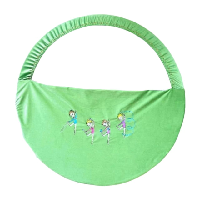 Tota de aro de gimnasia, organizador de equipos, bolsa de aro de ejercicios, bolsa de anillo de obstáculos para espectáculo, concierto de competencia verde y m