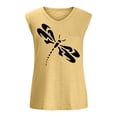 thumbnail image 4 of Birdeem T-Shirt Sans Manches à Col en V Imprimé Mode Décontractée pour Femmes, 4 of 5