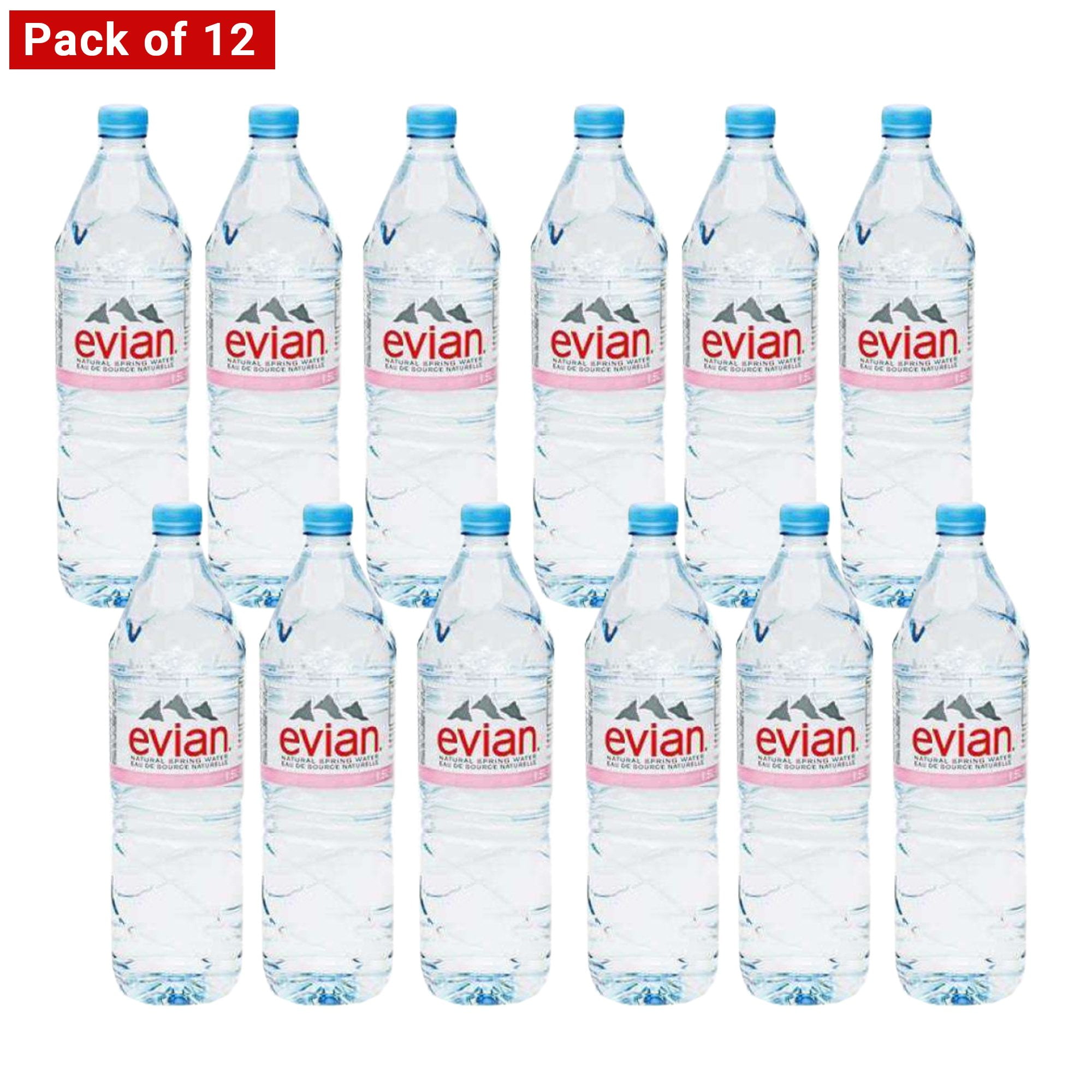 Evian Natural Spring Water Plastic Bottle 12 x 1 L Walmart Canada