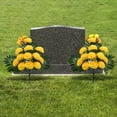 thumbnail image 6 of Artificial Fan Chrysanthemum Flowers, 2 Bundles Lifelike 12 Heads Silk Flowers for Cemetery Decor, Memorial Grave Arrangements, No Maintenance Tomb Decorations, 6 of 6