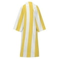thumbnail image 6 of Yellow And White Vertical Stripes Bathrobe Plush Bathrobe Cozy Unisex Winter Bathrobe Warm Water Absorbent, 6 of 9