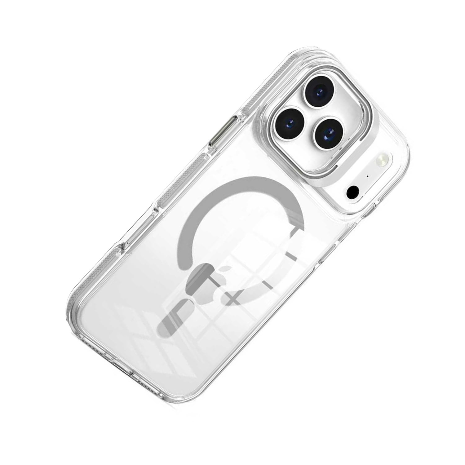 Clear Camera Stand Cover with MagSafe Compatibility for iPhone 17 Pro - Gray