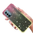 thumbnail image 4 of OnePlus Nord N200 5G Case With Built-in Screen Protector, Rosebono Hybrid Glitter Sparkle Transparent Colorful Gradient TPU Skin Cover Case For OnePlus Nord N200 5G (Gold/Pink), 4 of 5