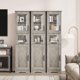 thumbnail image 5 of Mueble de Almacenamiento para Baño de 170 cm - Gabinete Alto con Puertas de Cristal, Cajón Inferior y Repisas Regulables - Diseño Compacto para Baño, Cocina o Recibidor - Gris, 5 of 8