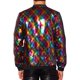 thumbnail image 3 of Chaqueta con lentejuelas INSPIRE CHIC para hombre, con cremallera, de mangas largas, estilo disco, brillante, bomber, tamaño M, multicolor, 3 of 6