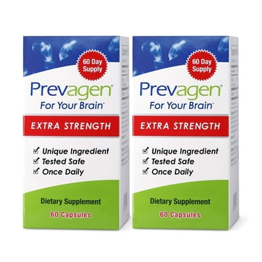 Prevagen Extra Strength Capsules, 60ct 2 Pack, Prevagen with Apoaequorin & Vitamin D