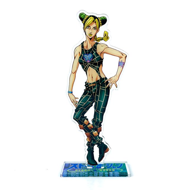 JOJO's Bizarre Adventure Stone Ocean Jolyne Jotaro Hermes Anasui Emporio Weather Report FF figura acrílica con soporte para decoración de tartas Gao Jinjia LED