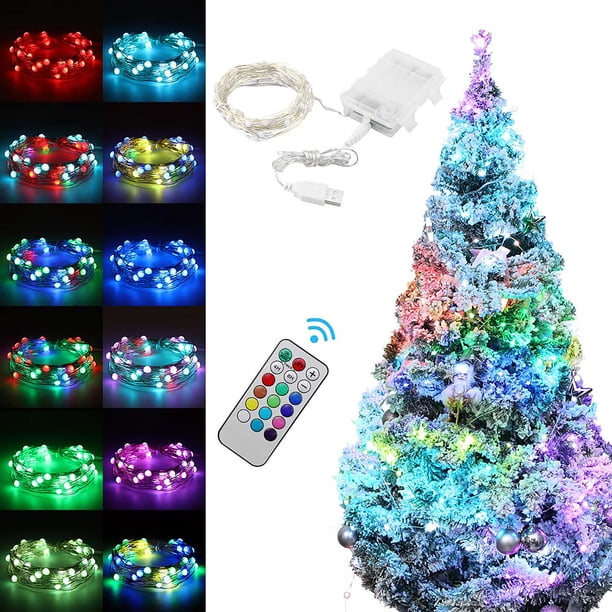 Luz De Alambre De Cobre Led Luces De Cadena De Alambre De Cobre Lámpara De Alambre De Cobre Luz De Cadena Impermeable Luz De Cadena Colorida Scienceny HA026201-02