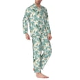 thumbnail image 2 of Disketp Lilies Flowers for Pajamas Set Long Sleeve Sleepwear Mens Button Down Nightwear Pj Sets-Small, 2 of 7
