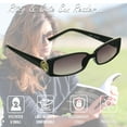 thumbnail image 4 of proSPORT Reading Sunglass Reader Rectangle Black Gold Frame Women NOT BIFOCAL, 4 of 5
